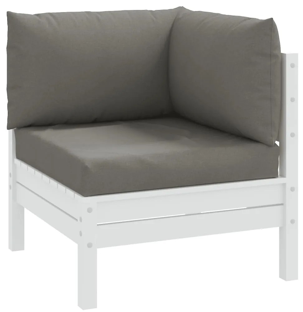 Cuscini Per Pallet 3 Pz Grigio Scuro Mélange İn Tessuto /