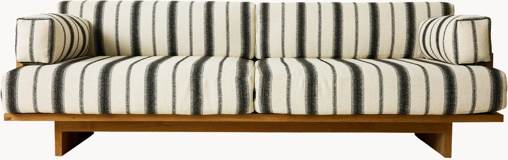 Divano da giardino in legno di teak Chalkstripe