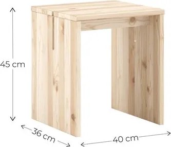 Sgabello di colore naturale in pino massiccio Join-In – Karup Design