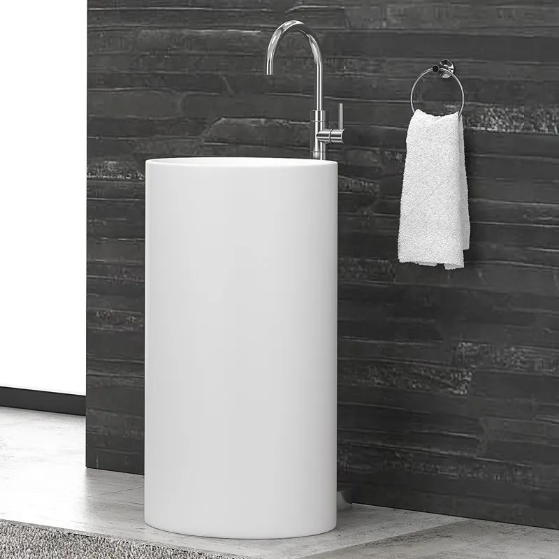 Lavabo a terra freestanding colore opaco bianco MIL-FB - KAMALU
