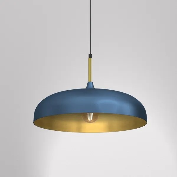 Brilagi - Lampadario a sospensione con filo ABRAHAM 1xE27/60W/230V diametro 45 cm blu