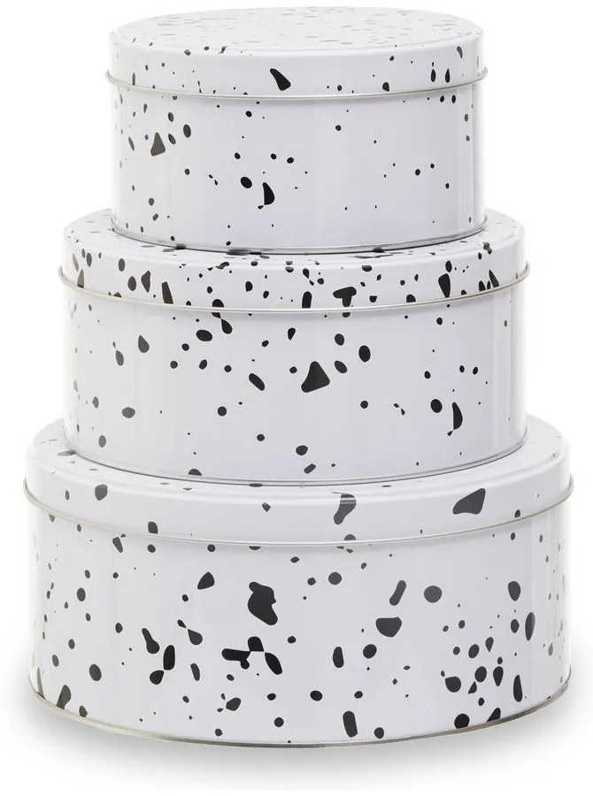 Barattoli per caramelle in metallo in set da 3 Speckled - Premier Housewares