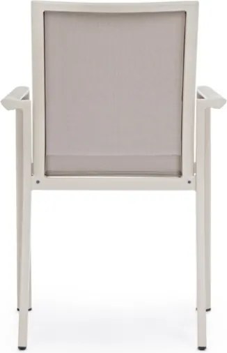 Set 4 Sedie Da Esterno In Alluminio E Textilene Con Braccioli Konnor Rastin Bizzotto