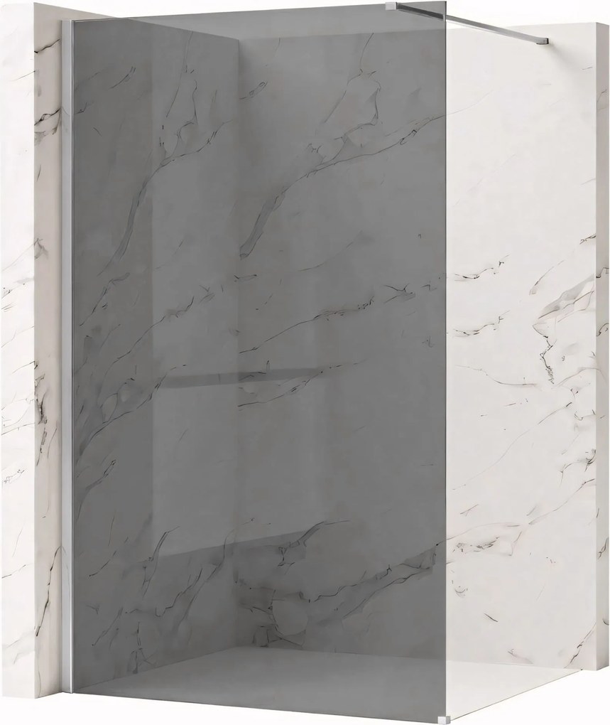 Parete doccia Rea Flexi Grey / Chrome 90