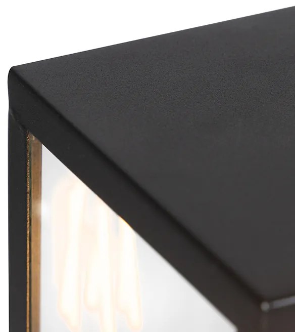 Lampada da esterno moderna nera con vetro 100,5 cm - Rotterdam