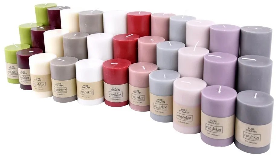 Candela bianca Friendly, durata di combustione 37 h Eco - Eco candles by Ego dekor