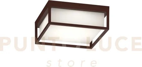 Osaka applique plafoniera quadra 25cm 4 luci attacco gx53 corten ip54