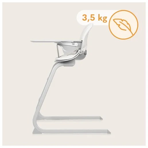 Lionelo - Seggiolino da pranzo 2 in 1 DALIA bianco/grigio