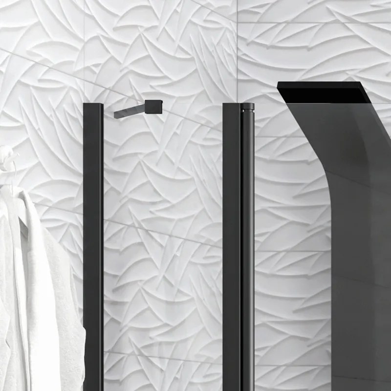 Cabina doccia nera 90x110 doppio battente | KPX1000N - KAMALU