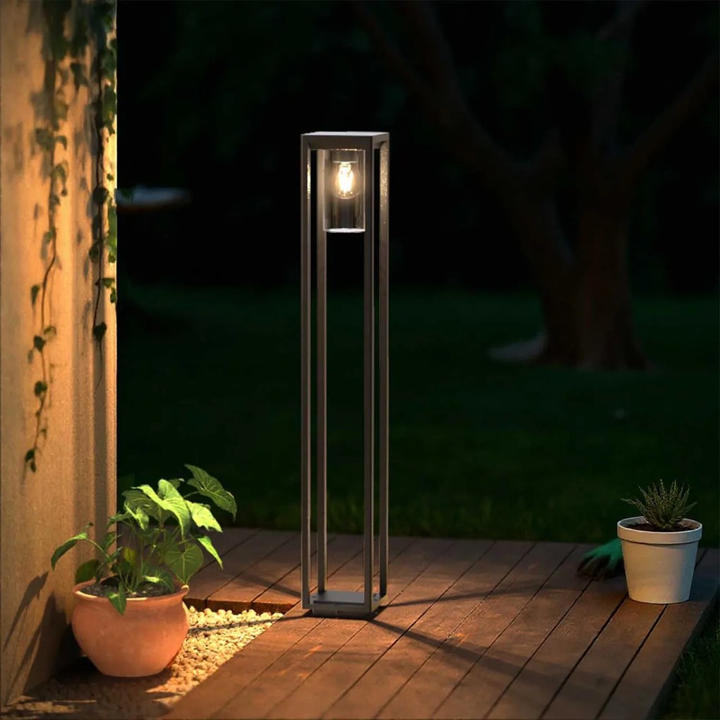 Paletto Lanterna NERO 100cm E27 - SERIE VIMO -