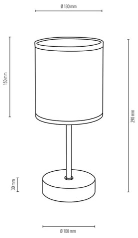 Spot-Light 87791974 - Lampada da tavolo BOHO 1xE27/25W/230V rovere