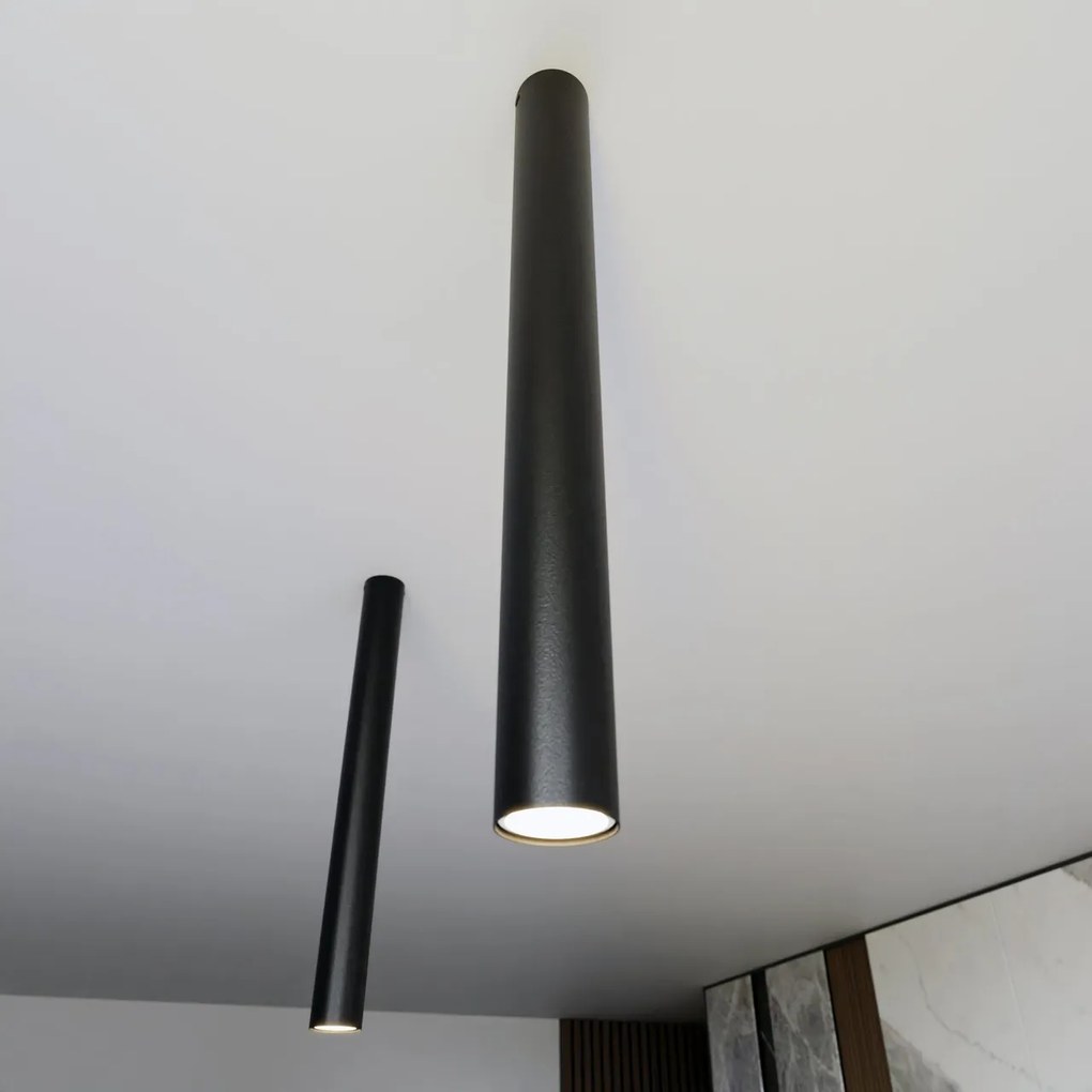 Plafoniera TECNO 1XL da soffitto base GU10 Nera