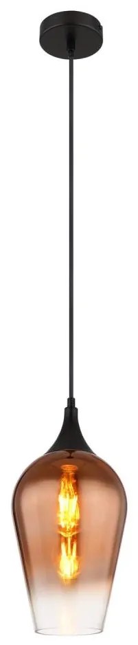 Globo 15552H1 - Lampadario a sospensione con filo LAVUS 1xE27/60W/230V diametro 18 cm rame