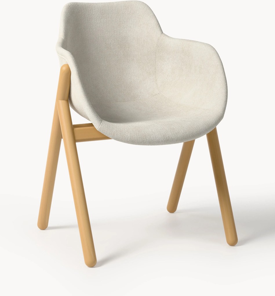 Sedia con braccioli imbottita Carmi