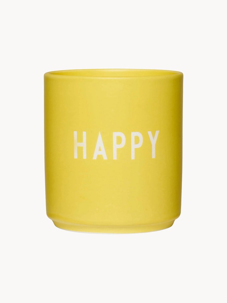 Tazza di design con scritta Favourite HAPPY