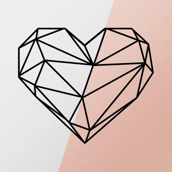 Decorazione da muro 47x40 cm cuore metallo