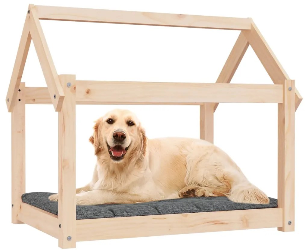 Cuccia per cani 81x60x70 cm in legno massello di pino