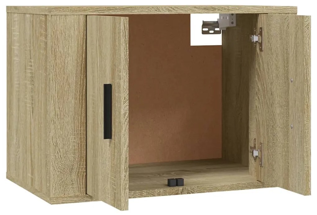 Mobile Porta TV a Parete Rovere Sonoma 57x34,5x40 cm