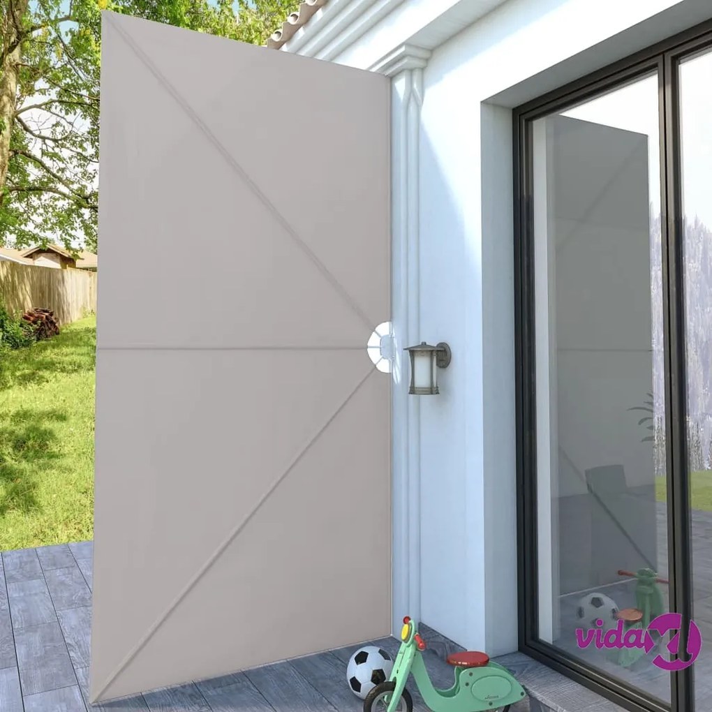 vidaXL Tenda Laterale per Terrazza Pieghevole Crema 400x200 cm