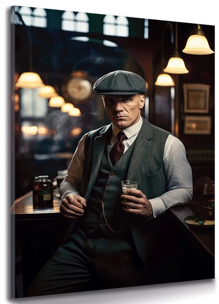 Quadro su tela – Gangster nel bar di whisky