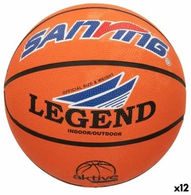 Pallone da Basket Aktive Nylon Caucciù Policarbonato 12 Unità