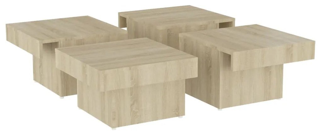 Tavolino da salotto rovere sonoma 90x90x28 cm legno multistrato