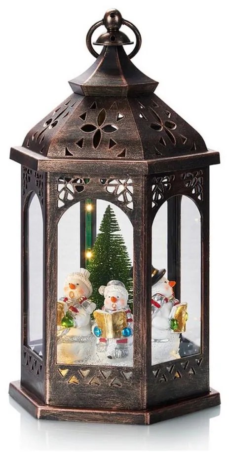 Markslöjd 704973 - Decorazione di Natale LED ROLF LED/3xAA lanterna marrone