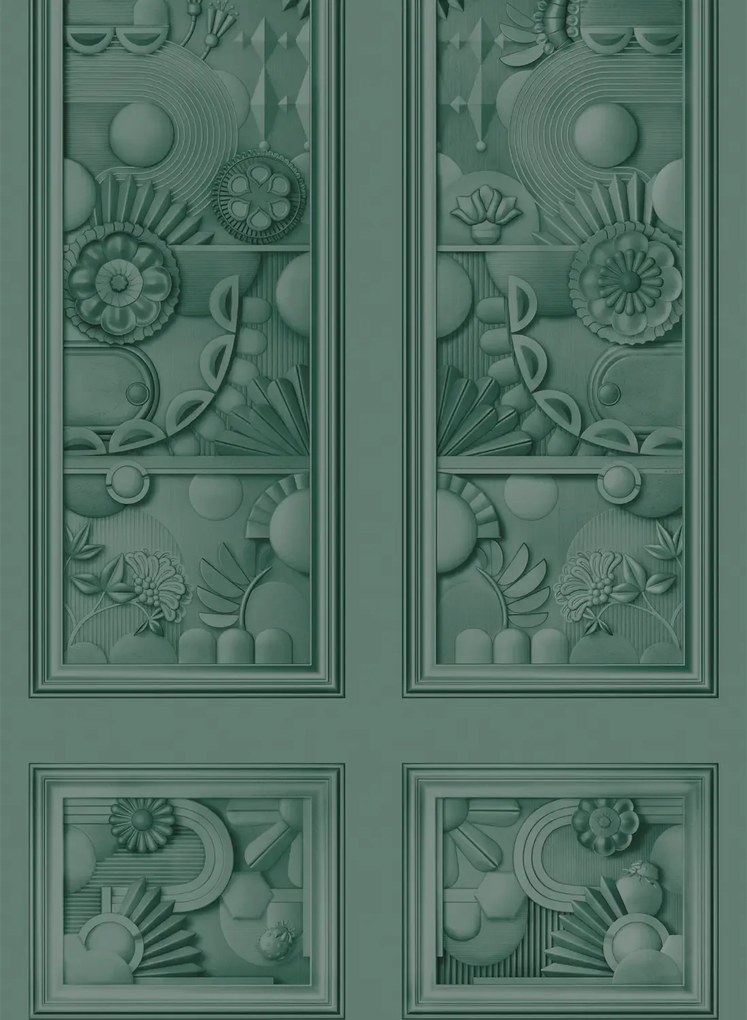 Moooi for Arte Carta da parati panoramica Greenhouse Gathering Window - Forest Green