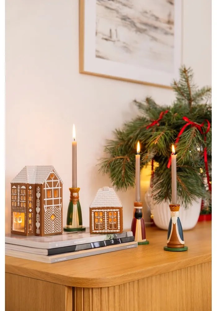 Portacandela in ceramica per lumino Gingerbread Lighthouse – Kähler Design