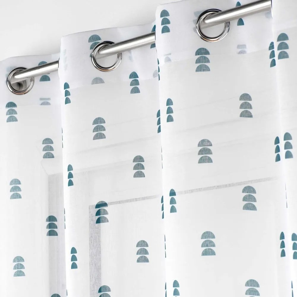 Tenda in voile bianco e blu 140x240 cm Geokid - douceur d'intérieur