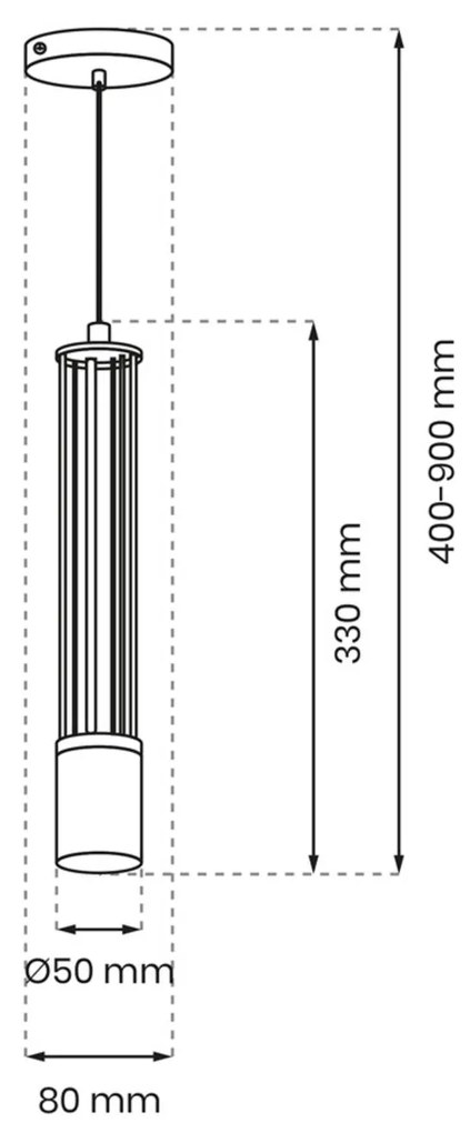 Eko-Light Lampada a sospensione Estilo, nero, 1 luce