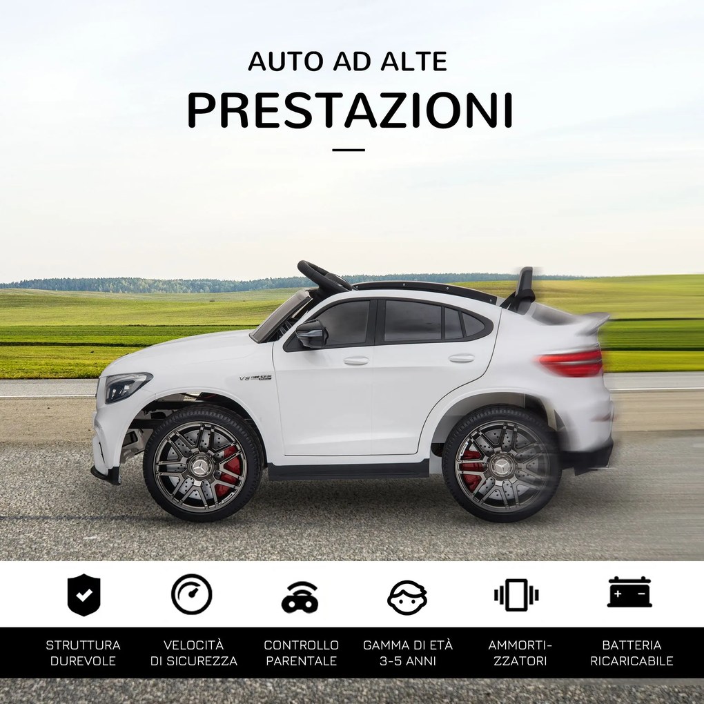 Macchina Elettrica per Bambini 12V con Licenza Mercedes GLA 45 AMG Bianca...