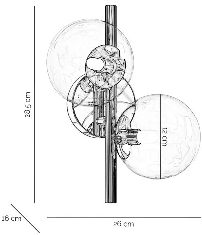ONLI - Applique da parete KIMBERLY 2xG9/6W/230V cromo lucido