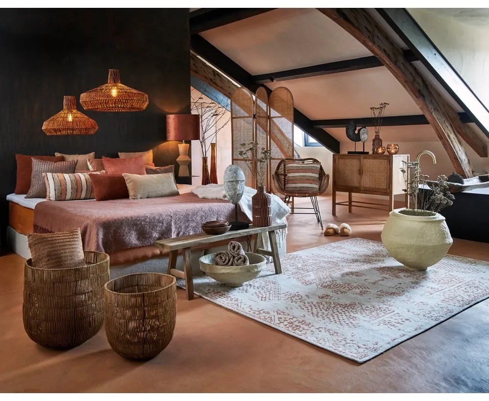 Cassettiera in legno di mango marrone 88x84 cm Nipas - Light &amp; Living