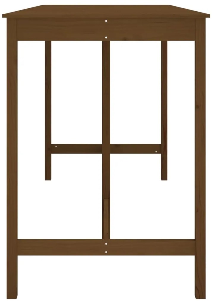 Tavolo da bar miele 180x80x110 cm in legno massello di pino