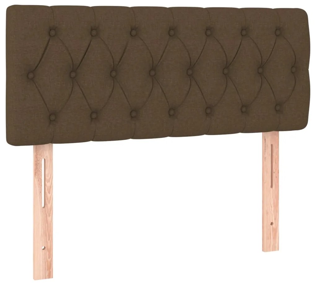 Testiera marrone scuro 90 x 7 x 78/88 cm in tessuto