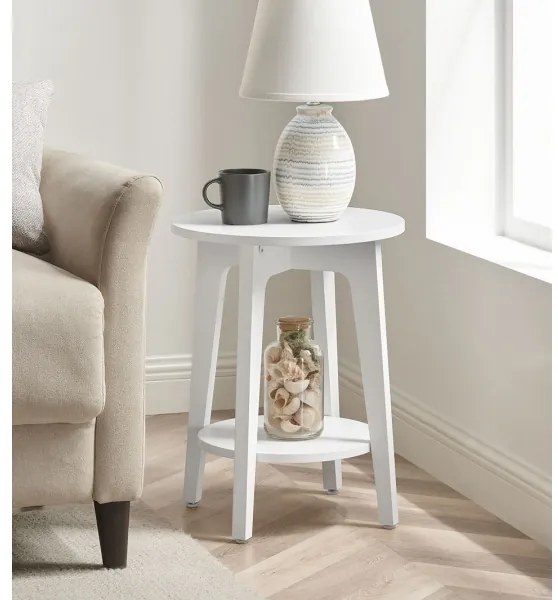 Tavolino laterale KAEL bianco