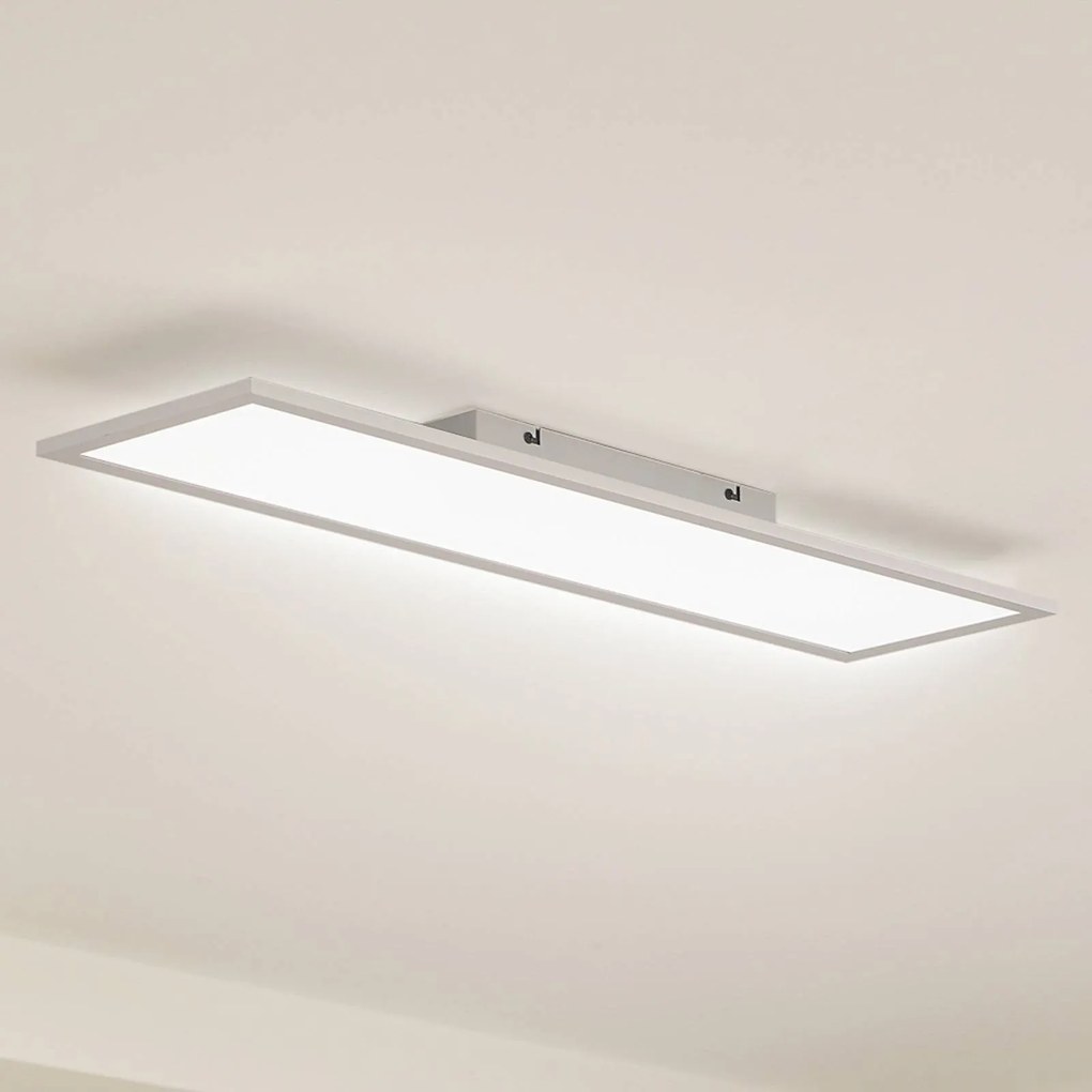 Pannello LED Lindby Enhife, bianco, 80 x 20 cm, metallo