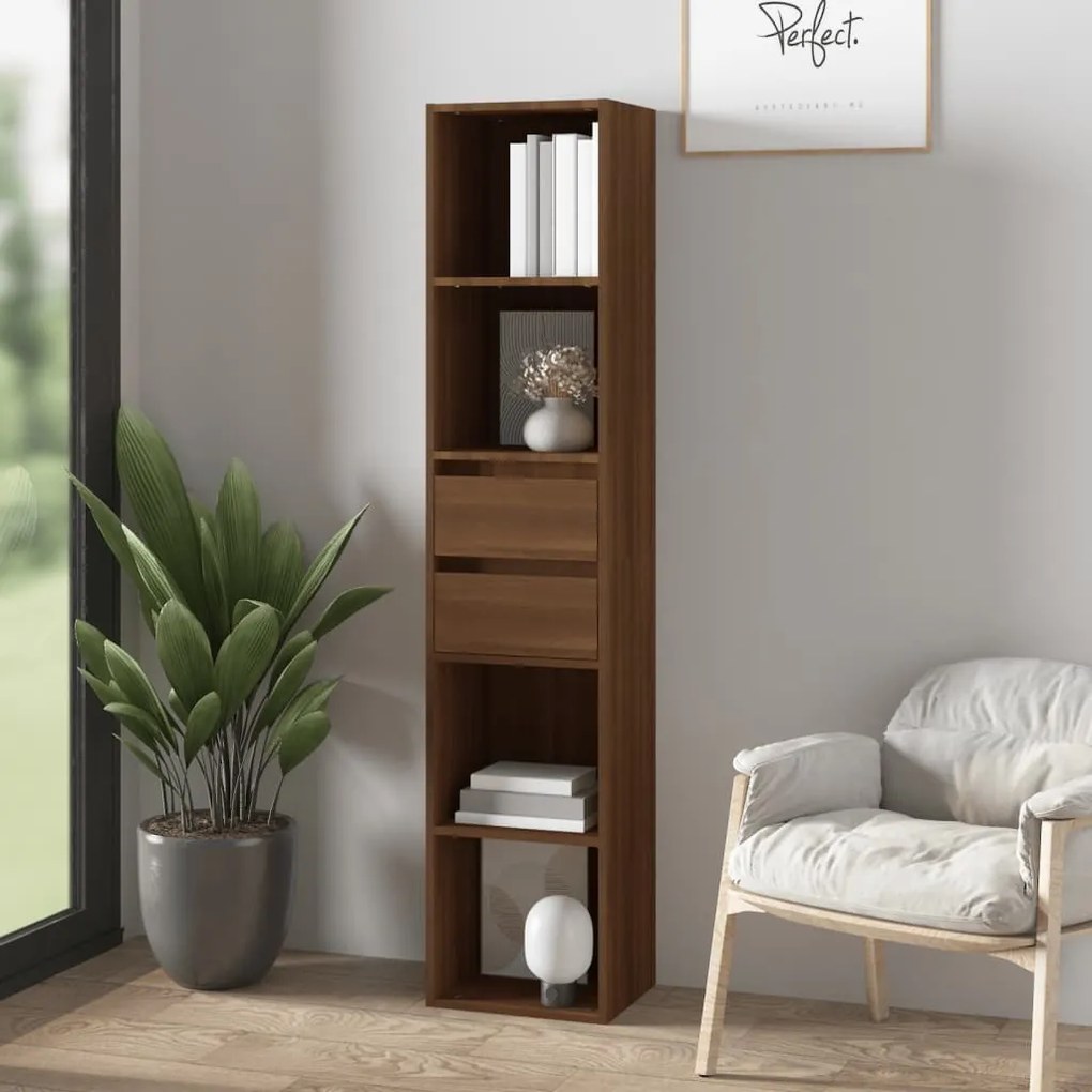 Libreria Rovere Marrone 36x30x171 Cm İn Legno Multistrato /