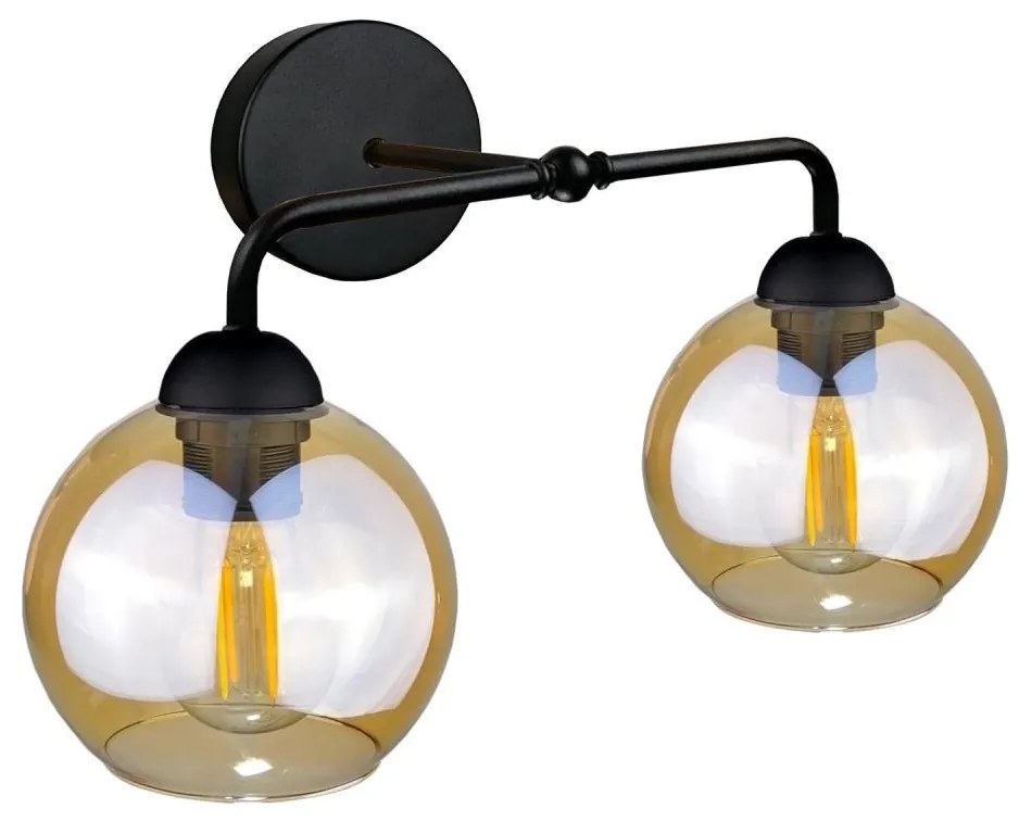 Applique MELLE BLACK 2xE27/60W/230V