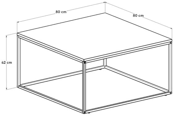 Tavolino 42x80 cm nero