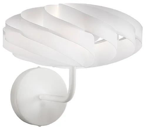 Applique Moderna 1 Luce Flat In Polilux Bianco D30 Made In Italy