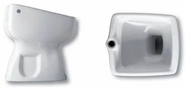 Vuotatoio in ceramica bianco lucido