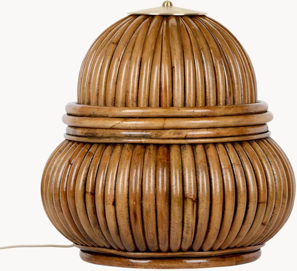 Lampada da terra piccola in rattan Bohemian