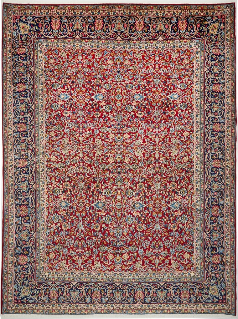 Kerman Tappeto persiano 350x260 Rosso (Iran) Annodato A Mano