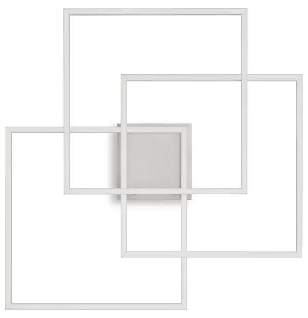 Plafoniera Moderna Frame Metallo Bianco Led 35W 3000K Luce Calda