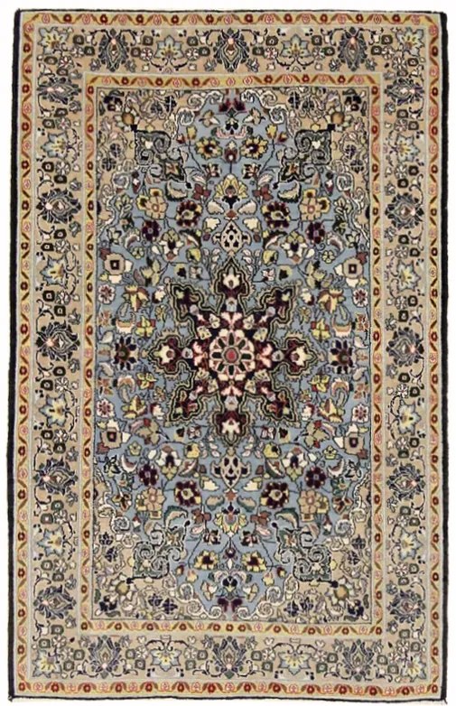 Ghom Tappeto persiano 160x100 Blu (Iran) Annodato A Mano