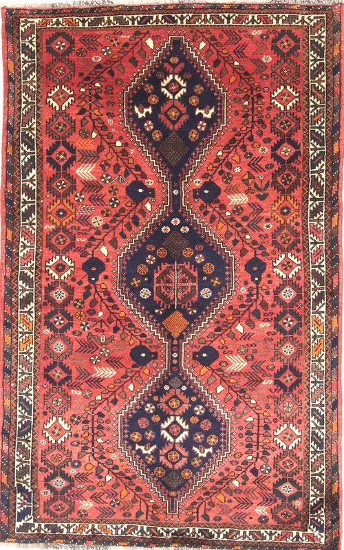 Gashghai Tappeto 250x160 Rosso (Iran) Annodato A Mano