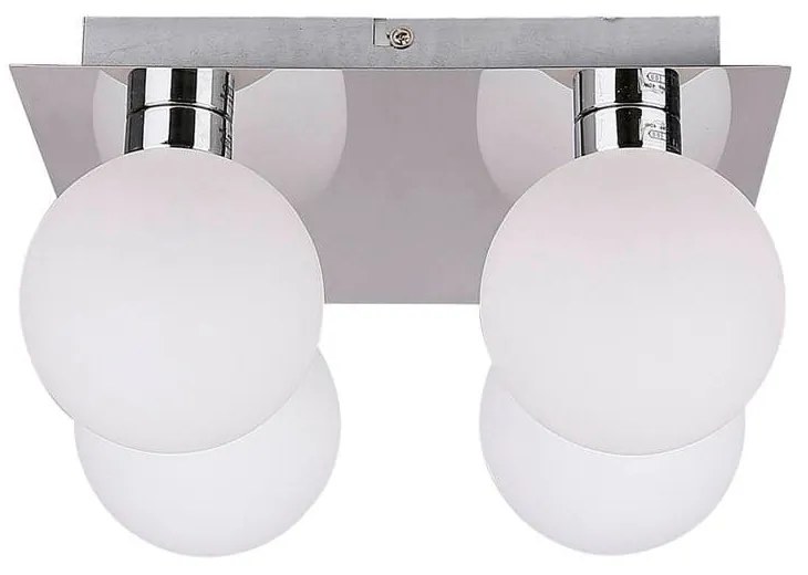 Lampada da soffitto in argento con paralume in vetro 25x25 cm Oden - Candellux Lighting
