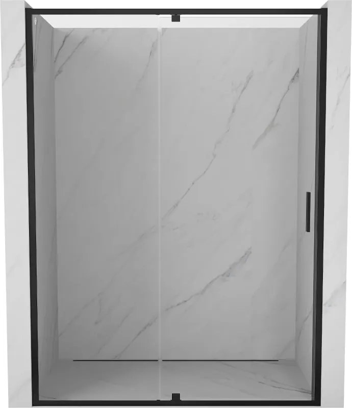 Mexen Exo porta doccia battente 145 cm, trasparente, nero - 819-145-000-70-00